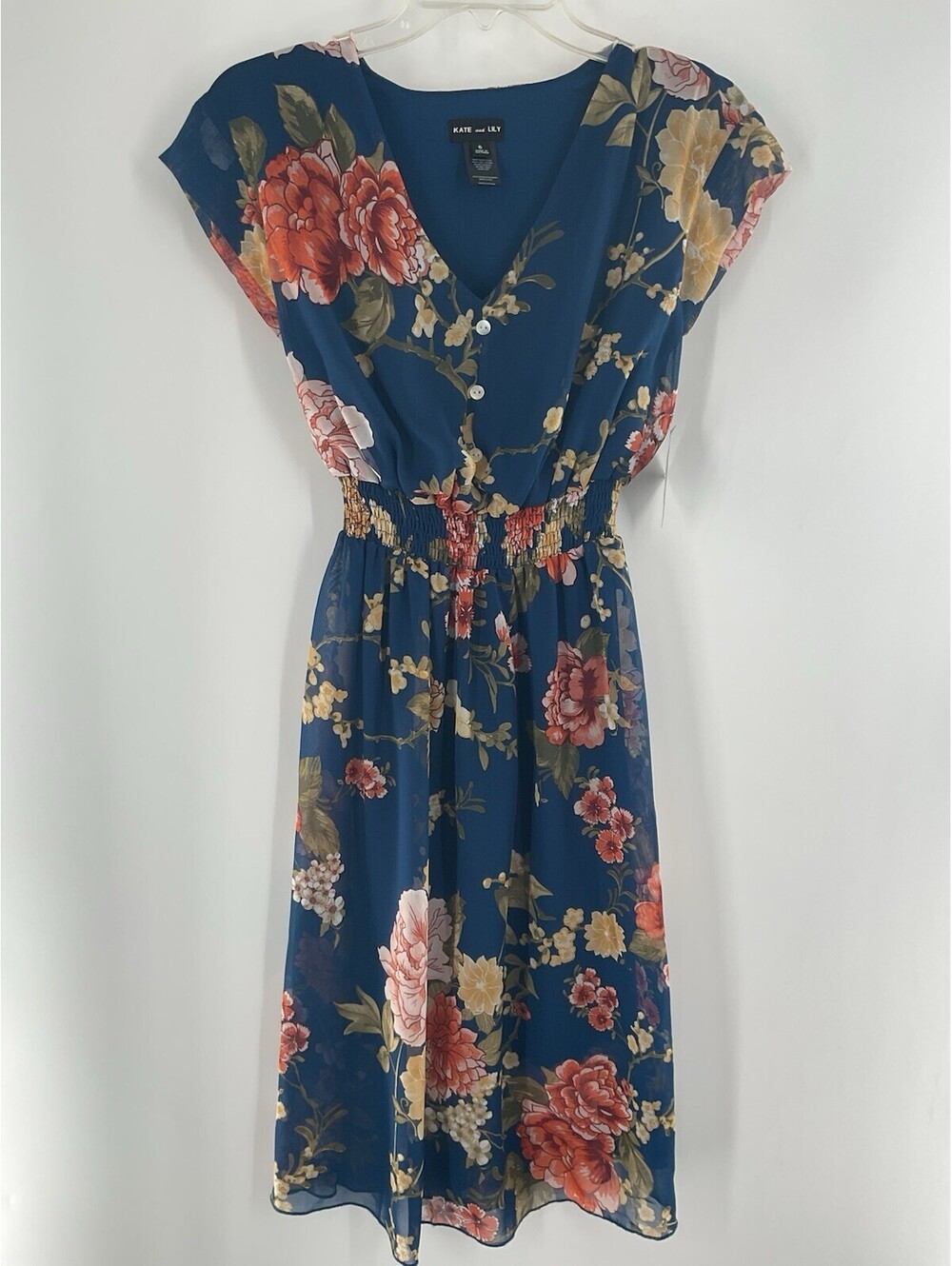 Kate And Lily Womenās Size 6 Dress V-Neck Floral Fit And Flare NWT 144